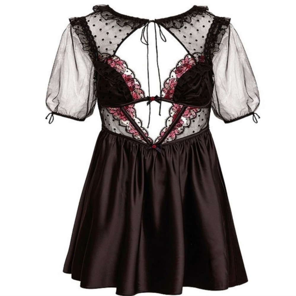 For Love & Lemons mini black dress